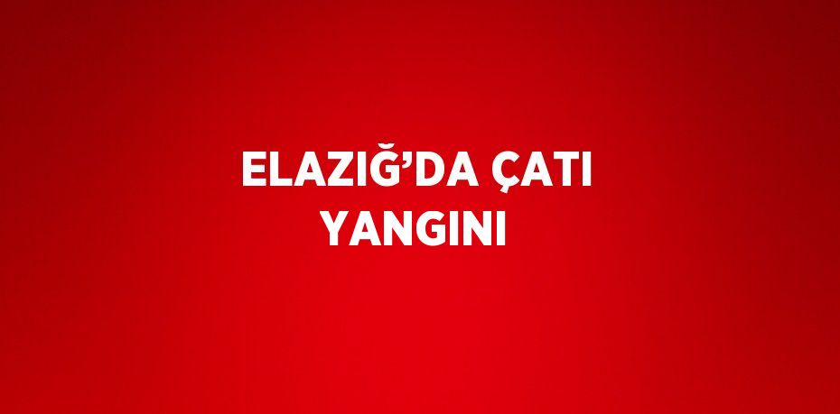 ELAZIĞ’DA ÇATI YANGINI