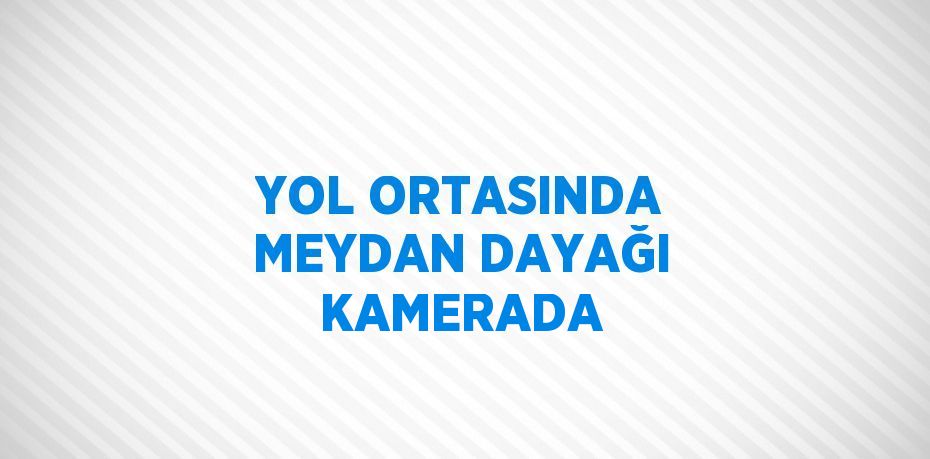 YOL ORTASINDA MEYDAN DAYAĞI KAMERADA