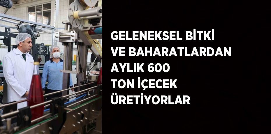 GELENEKSEL BİTKİ VE BAHARATLARDAN AYLIK 600 TON İÇECEK ÜRETİYORLAR