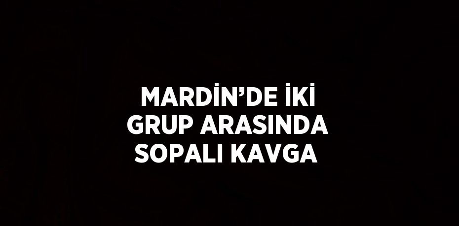 MARDİN’DE İKİ GRUP ARASINDA SOPALI KAVGA