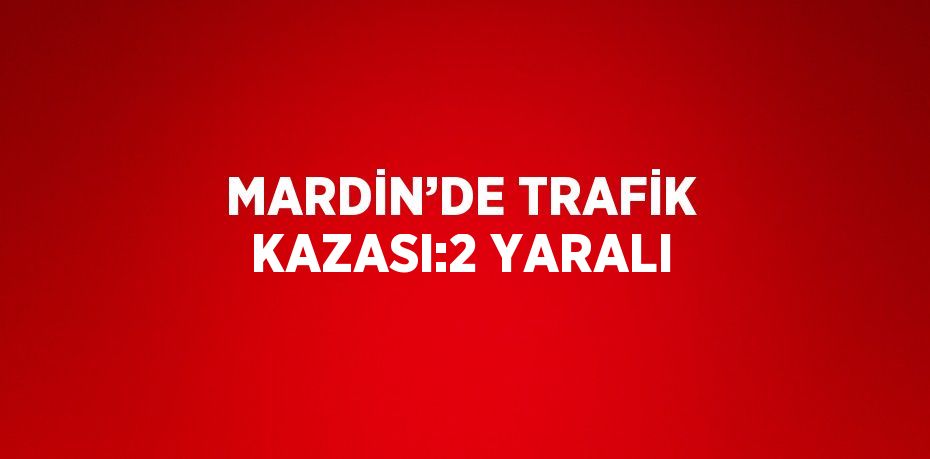 MARDİN’DE TRAFİK KAZASI:2 YARALI