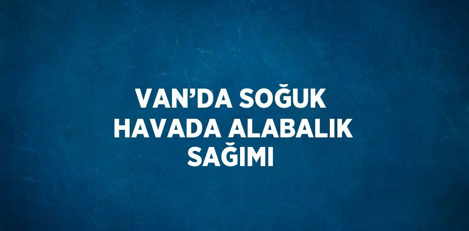 VAN’DA SOĞUK HAVADA ALABALIK SAĞIMI