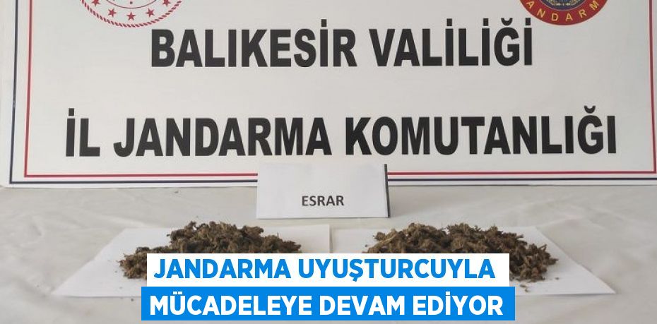 JANDARMA UYUŞTURCUYLA MÜCADELEYE DEVAM EDİYOR