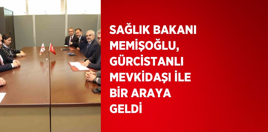 SAĞLIK BAKANI MEMİŞOĞLU, GÜRCİSTANLI MEVKİDAŞI İLE BİR ARAYA GELDİ