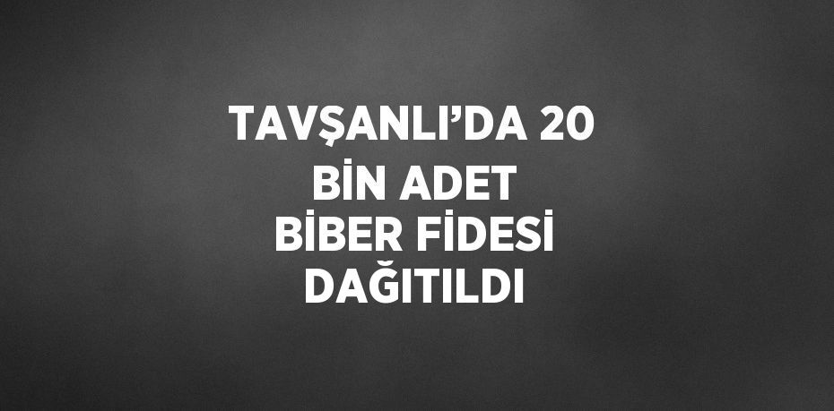 TAVŞANLI’DA 20 BİN ADET BİBER FİDESİ DAĞITILDI