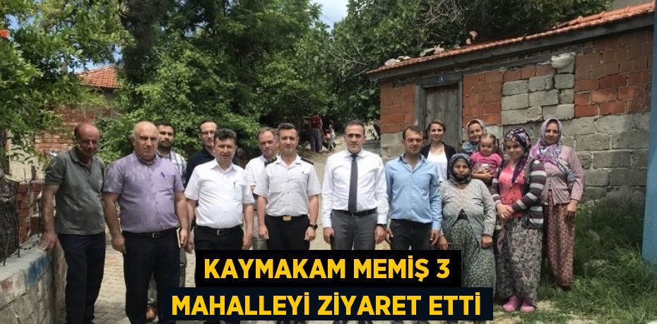 KAYMAKAM MEMİŞ 3 MAHALLEYİ ZİYARET ETTİ