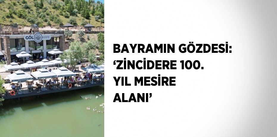 BAYRAMIN GÖZDESİ: ‘ZİNCİDERE 100. YIL MESİRE ALANI’