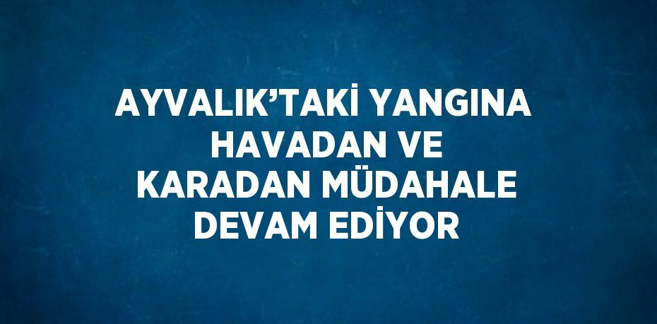 AYVALIK’TAKİ YANGINA HAVADAN VE KARADAN MÜDAHALE DEVAM EDİYOR