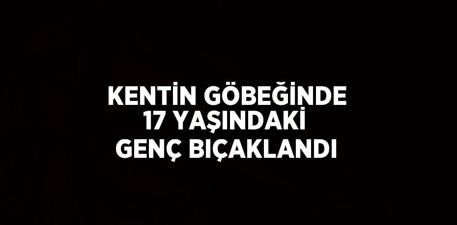 KENTİN GÖBEĞİNDE 17 YAŞINDAKİ GENÇ BIÇAKLANDI
