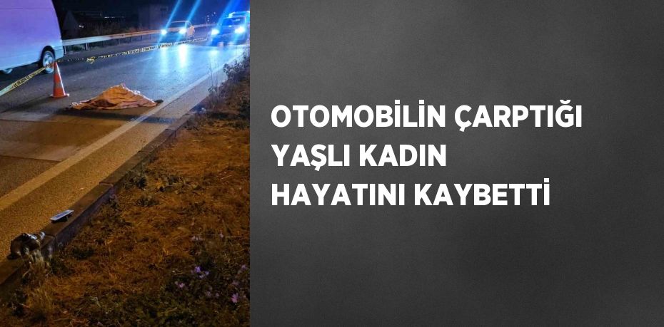 OTOMOBİLİN ÇARPTIĞI YAŞLI KADIN HAYATINI KAYBETTİ
