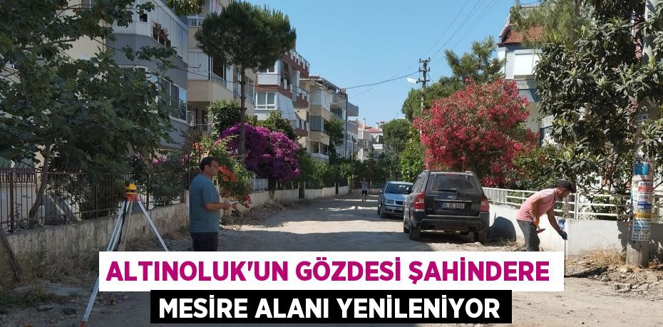 Altınoluk'un Gözdesi Şahindere Mesire Alanı Yenileniyor