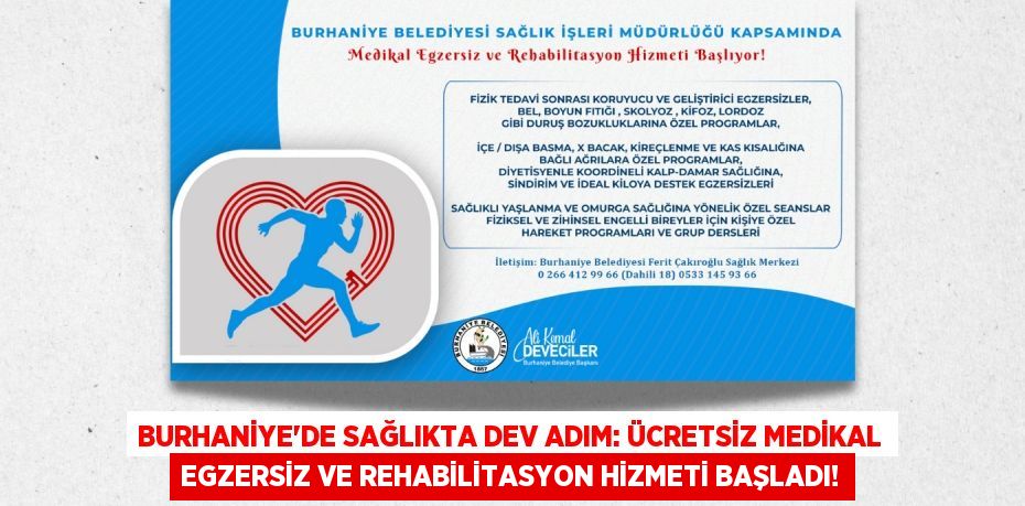 Burhaniye'de Sağlıkta Dev Adım: Ücretsiz Medikal Egzersiz ve Rehabilitasyon Hizmeti Başladı!