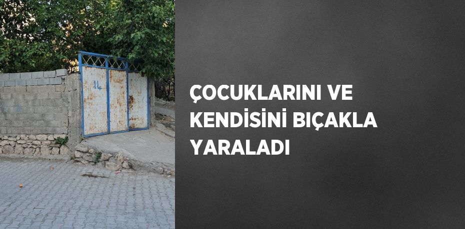 ÇOCUKLARINI VE KENDİSİNİ BIÇAKLA YARALADI