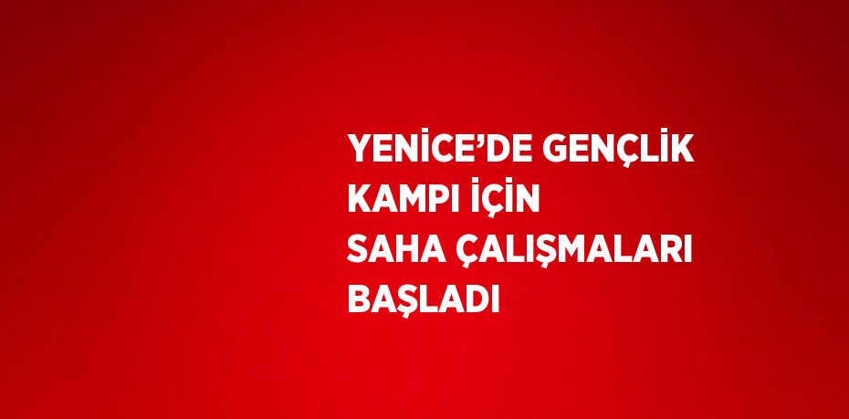 YENİCE’DE GENÇLİK KAMPI İÇİN SAHA ÇALIŞMALARI BAŞLADI