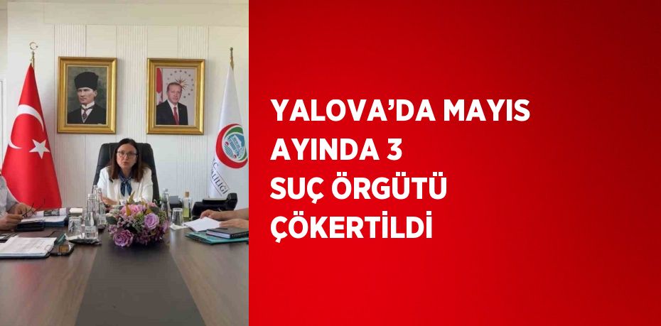 YALOVA’DA MAYIS AYINDA 3 SUÇ ÖRGÜTÜ ÇÖKERTİLDİ