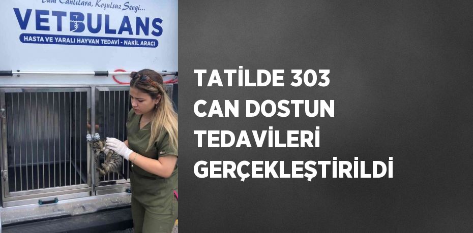 TATİLDE 303 CAN DOSTUN TEDAVİLERİ GERÇEKLEŞTİRİLDİ