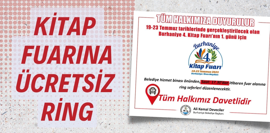 KİTAP FUARINA ÜCRETSİZ RİNG