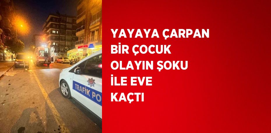 YAYAYA ÇARPAN BİR ÇOCUK OLAYIN ŞOKU İLE EVE KAÇTI