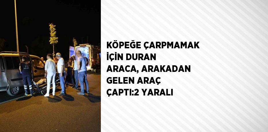 KÖPEĞE ÇARPMAMAK İÇİN DURAN ARACA, ARAKADAN GELEN ARAÇ ÇAPTI:2 YARALI