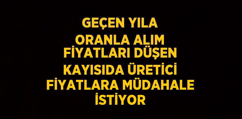 GEÇEN YILA ORANLA ALIM FİYATLARI DÜŞEN KAYISIDA ÜRETİCİ FİYATLARA MÜDAHALE İSTİYOR