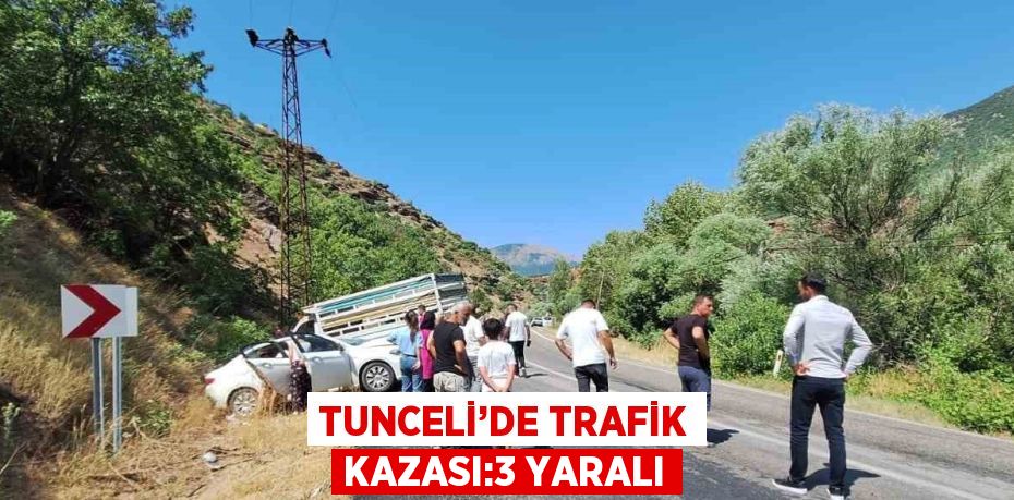 TUNCELİ’DE TRAFİK KAZASI:3 YARALI