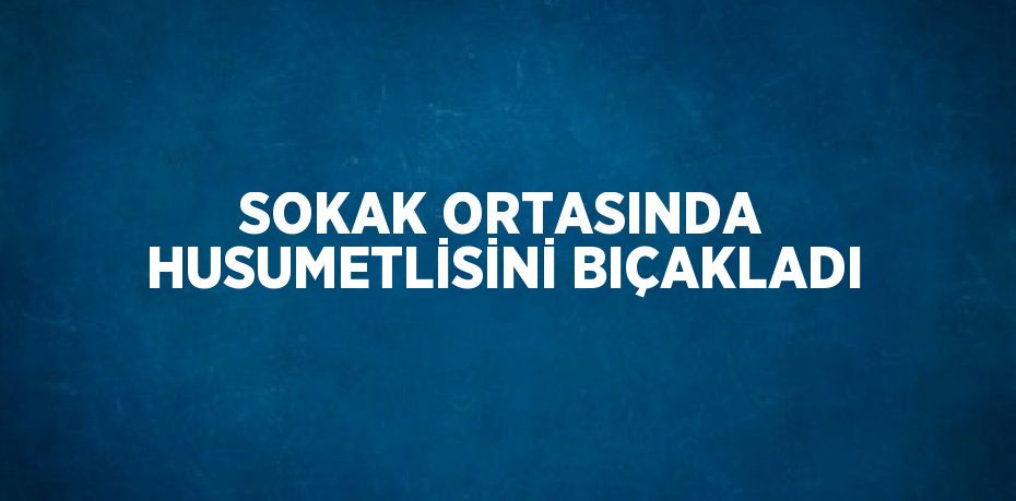 SOKAK ORTASINDA HUSUMETLİSİNİ BIÇAKLADI