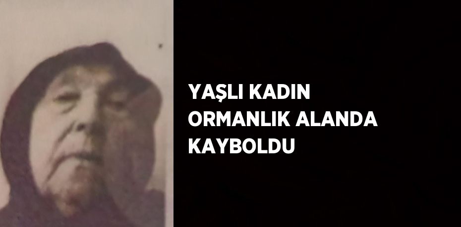 YAŞLI KADIN ORMANLIK ALANDA KAYBOLDU