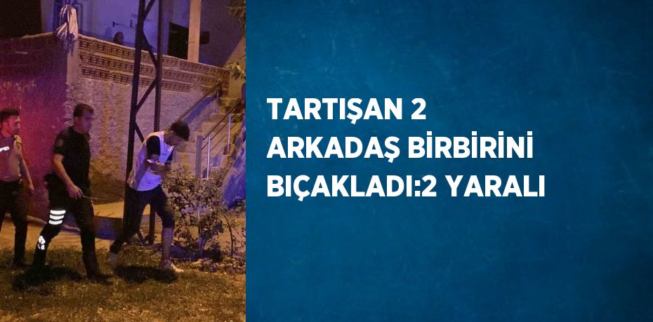 TARTIŞAN 2 ARKADAŞ BİRBİRİNİ BIÇAKLADI:2 YARALI