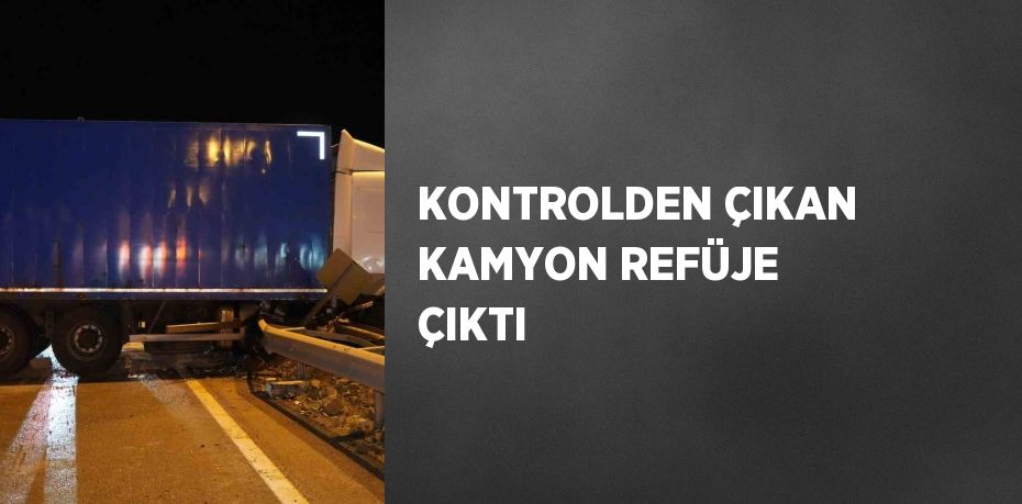 KONTROLDEN ÇIKAN KAMYON REFÜJE ÇIKTI