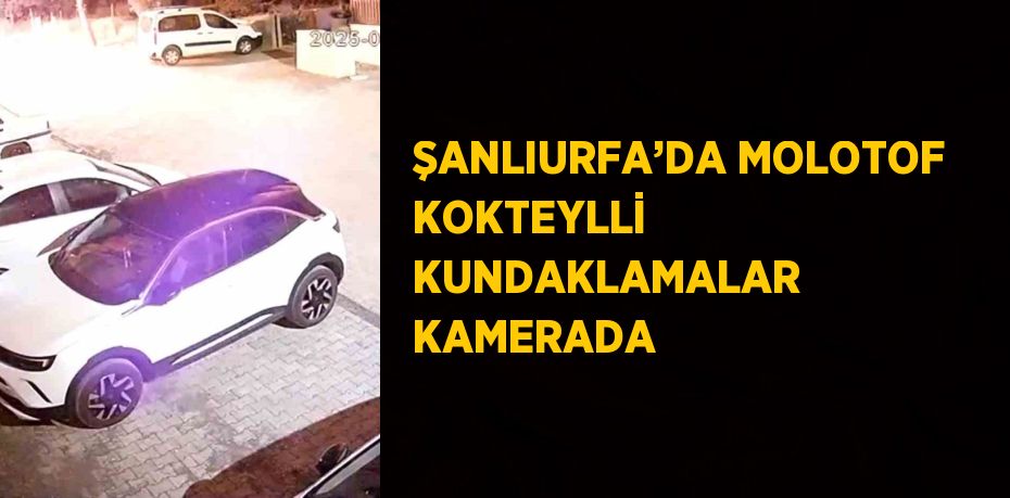 ŞANLIURFA’DA MOLOTOF KOKTEYLLİ KUNDAKLAMALAR KAMERADA