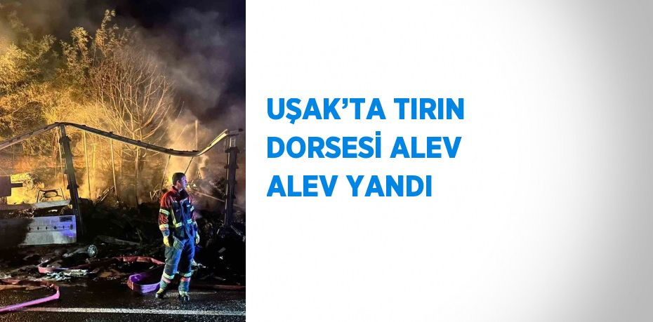 UŞAK’TA TIRIN DORSESİ ALEV ALEV YANDI