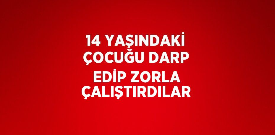 14 YAŞINDAKİ ÇOCUĞU DARP EDİP ZORLA ÇALIŞTIRDILAR
