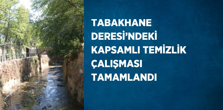 TABAKHANE DERESİ’NDEKİ KAPSAMLI TEMİZLİK ÇALIŞMASI TAMAMLANDI