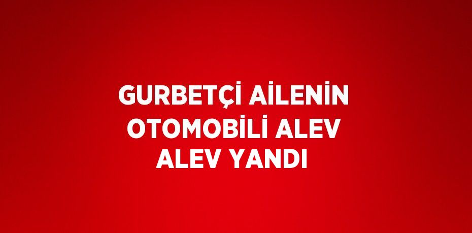 GURBETÇİ AİLENİN OTOMOBİLİ ALEV ALEV YANDI