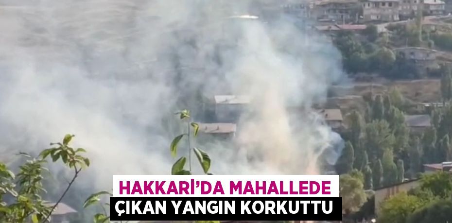 HAKKARİ’DA MAHALLEDE ÇIKAN YANGIN KORKUTTU