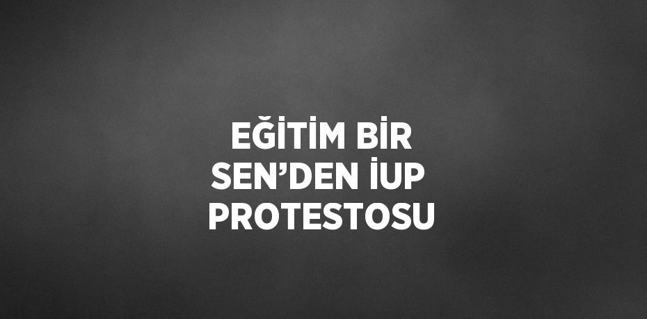 EĞİTİM BİR SEN’DEN İUP PROTESTOSU