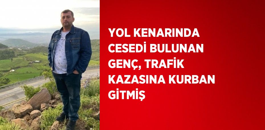 YOL KENARINDA CESEDİ BULUNAN GENÇ, TRAFİK KAZASINA KURBAN GİTMİŞ