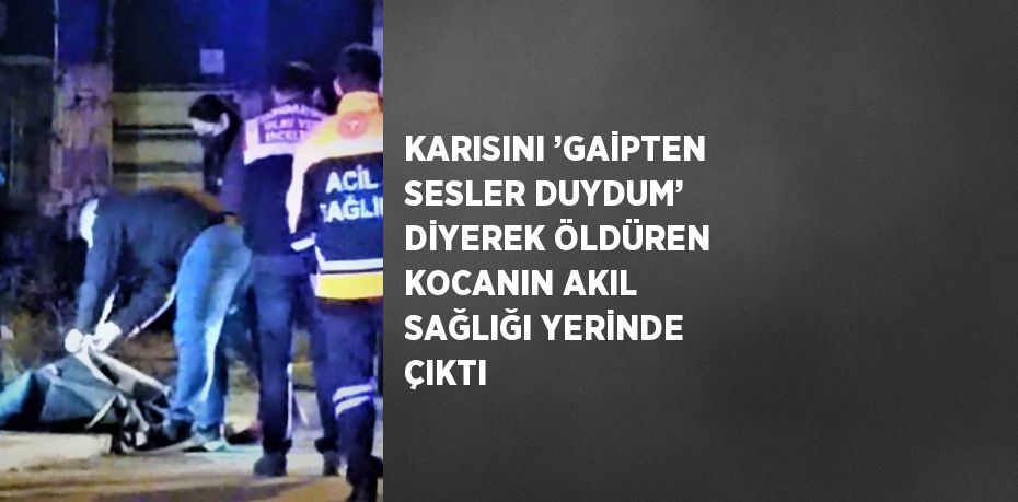 KARISINI ’GAİPTEN SESLER DUYDUM’ DİYEREK ÖLDÜREN KOCANIN AKIL SAĞLIĞI YERİNDE ÇIKTI