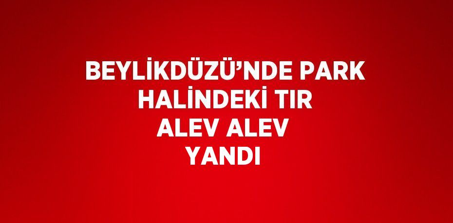 BEYLİKDÜZÜ’NDE PARK HALİNDEKİ TIR ALEV ALEV YANDI