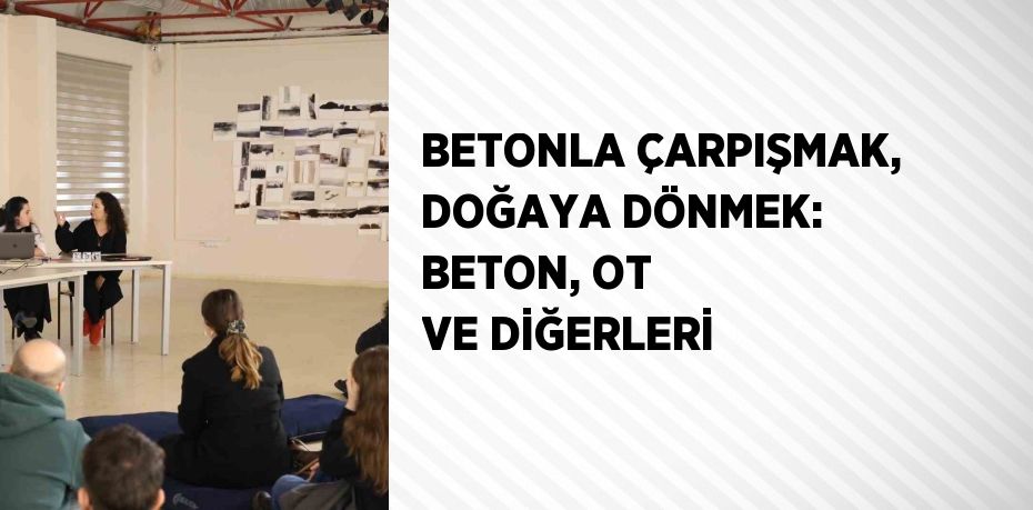 BETONLA ÇARPIŞMAK, DOĞAYA DÖNMEK: BETON, OT VE DİĞERLERİ