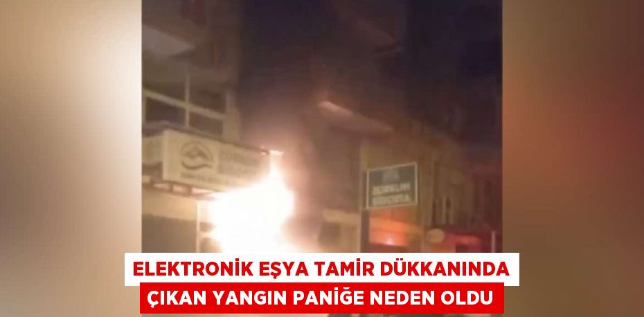 ELEKTRONİK EŞYA TAMİR DÜKKANINDA ÇIKAN YANGIN PANİĞE NEDEN OLDU