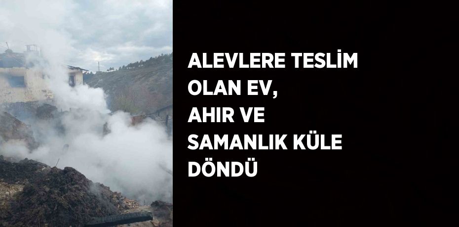 ALEVLERE TESLİM OLAN EV, AHIR VE SAMANLIK KÜLE DÖNDÜ