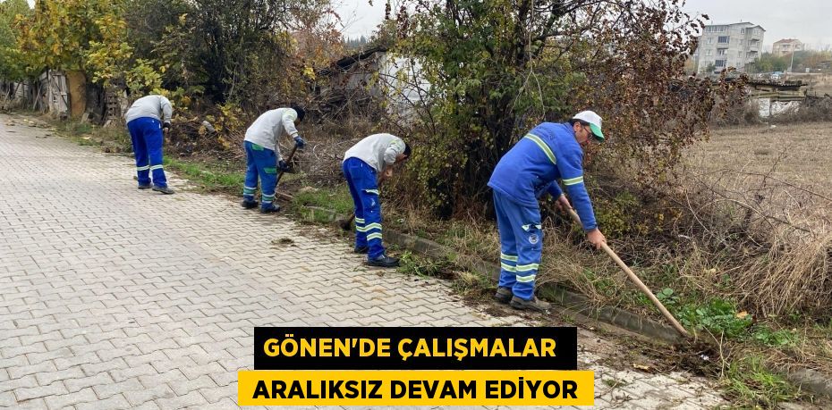 GÖNEN'DE ÇALIŞMALAR   ARALIKSIZ DEVAM EDİYOR