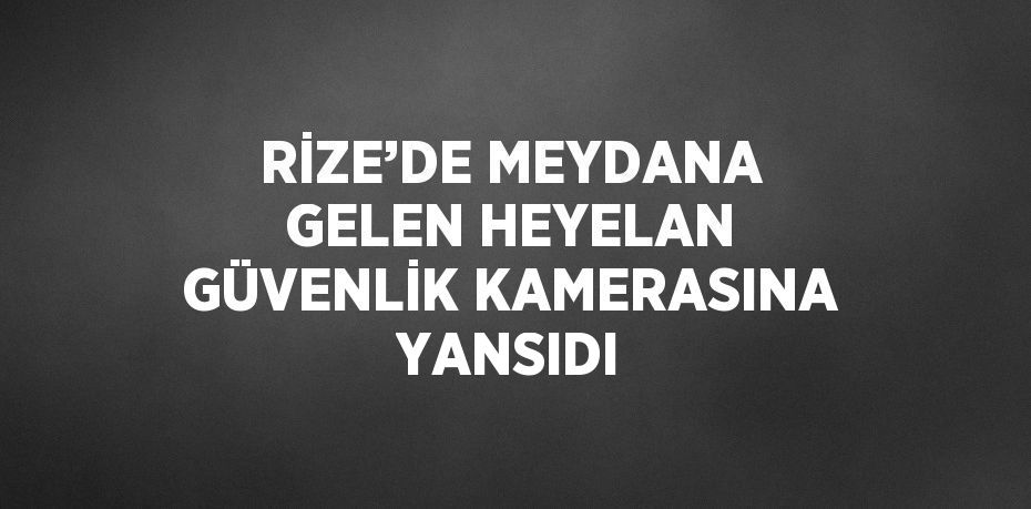 RİZE’DE MEYDANA GELEN HEYELAN GÜVENLİK KAMERASINA YANSIDI