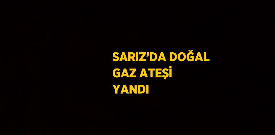 SARIZ’DA DOĞAL GAZ ATEŞİ YANDI