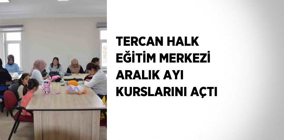 TERCAN HALK EĞİTİM MERKEZİ ARALIK AYI KURSLARINI AÇTI