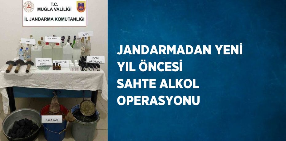 JANDARMADAN YENİ YIL ÖNCESİ SAHTE ALKOL OPERASYONU