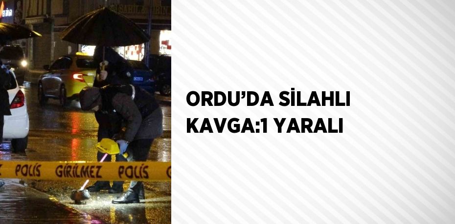 ORDU’DA SİLAHLI KAVGA:1 YARALI