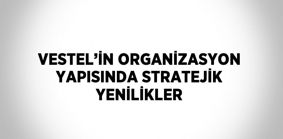 VESTEL’İN ORGANİZASYON YAPISINDA STRATEJİK YENİLİKLER