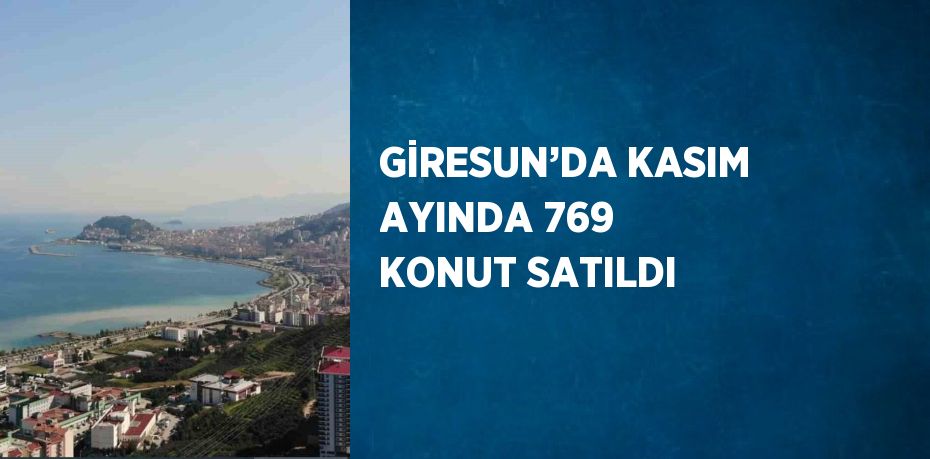 GİRESUN’DA KASIM AYINDA 769 KONUT SATILDI